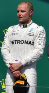 Valtteri Bottas in 2017 sporting Mercedes-Benz gear